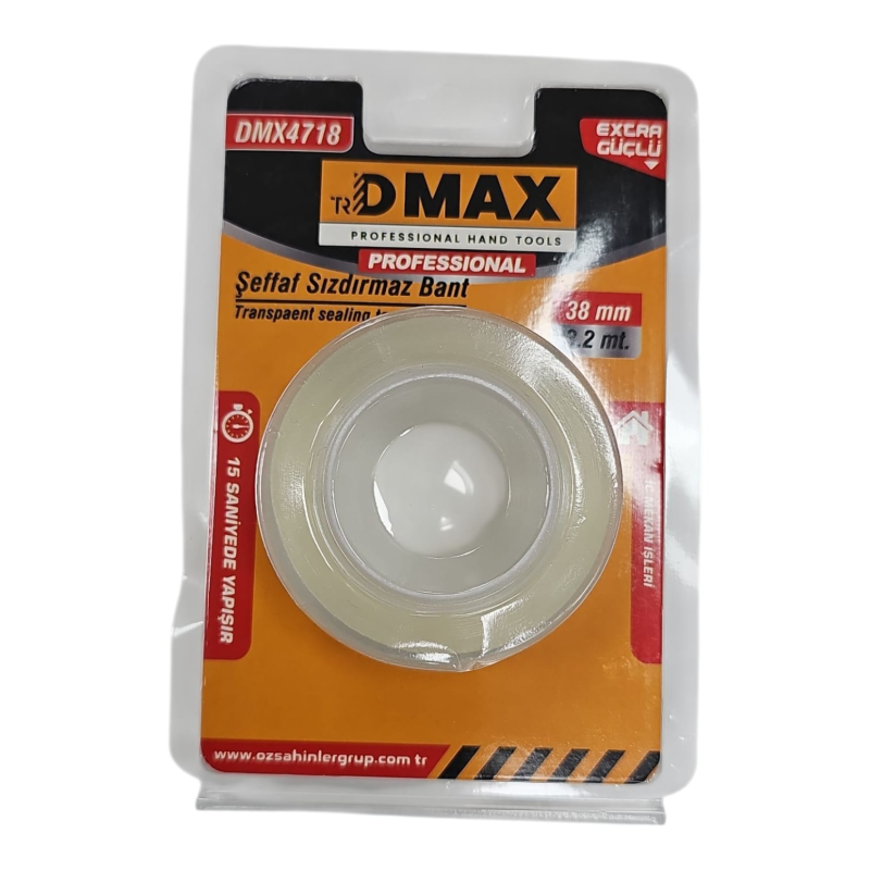 DMAX ŞEFFAF SIZDIRMAZLIK BANT 38*3,2 MT DMX4718